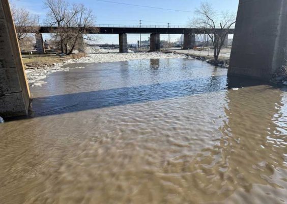 March 8, 2026 Ice Jam Ganaraska River0392