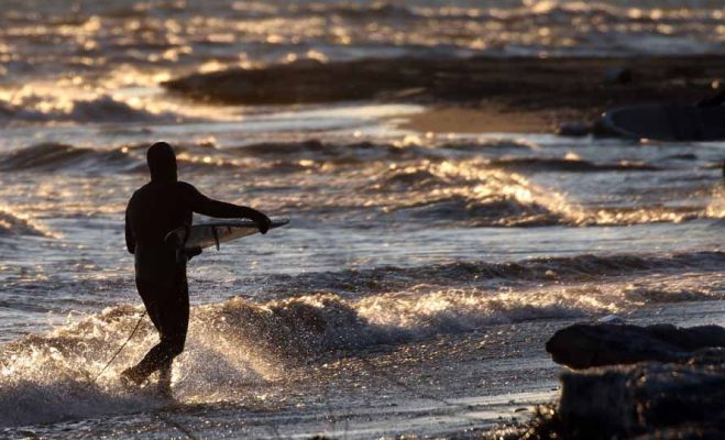 March 8, 2026 Sunset Surfing Cobourg0400