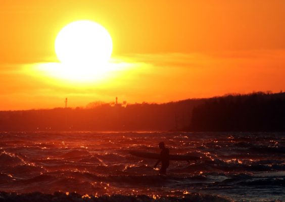 March 8, 2026 Sunset Surfing Cobourg0407