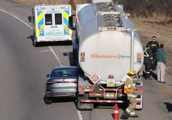 March 9, 2026 Tanker Truck vs Car Highway 4010436
