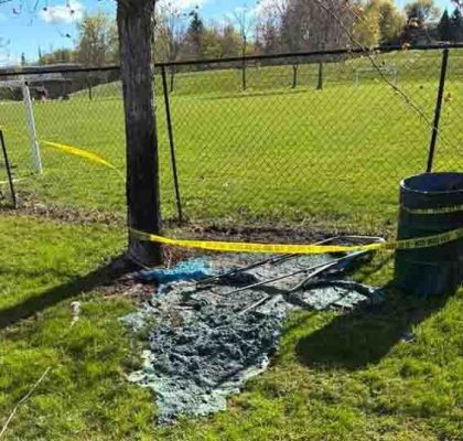 May 11, Port A Potties Burned Campbellford 488