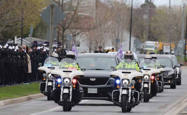 May 6, 2026 Northumberland OPP Sgt Brandon Funeral Cobourg 250