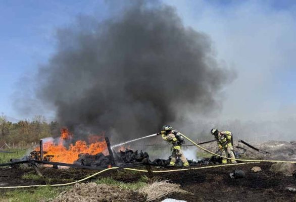 May 9, 2026 Barn Fire Alnwick Haldimand Township 400