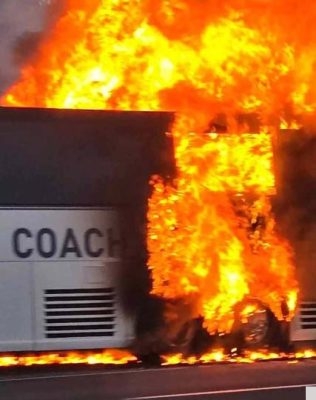 June 2, 2026 Bus Fire CAF Highway 4011113