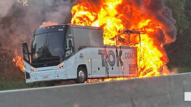 June 2, 2026 Bus Fire CAF Highway 4011124