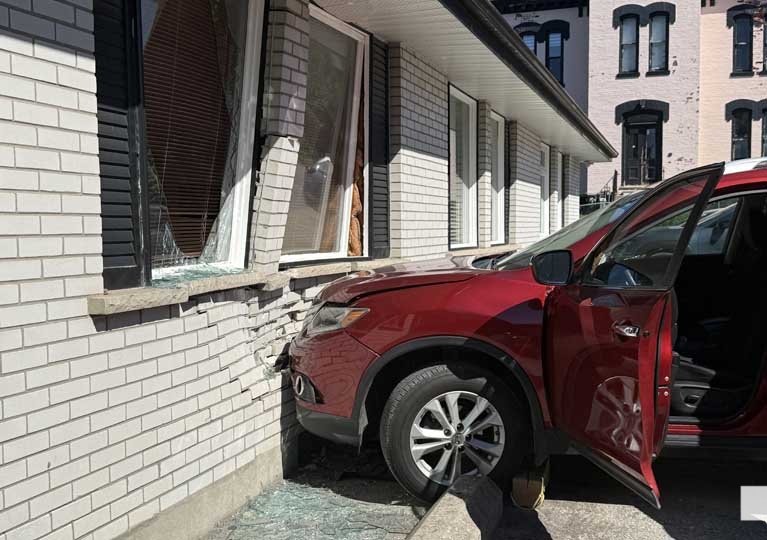 Video – Vehicle Strikes Building in Cobourg