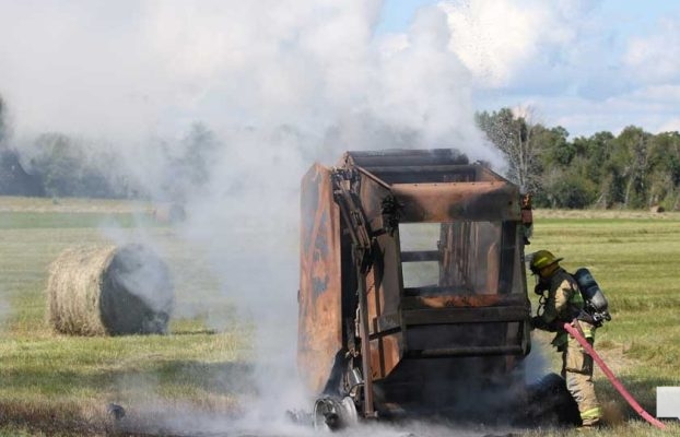 July 7, 2026 hay baler fire grafton2577