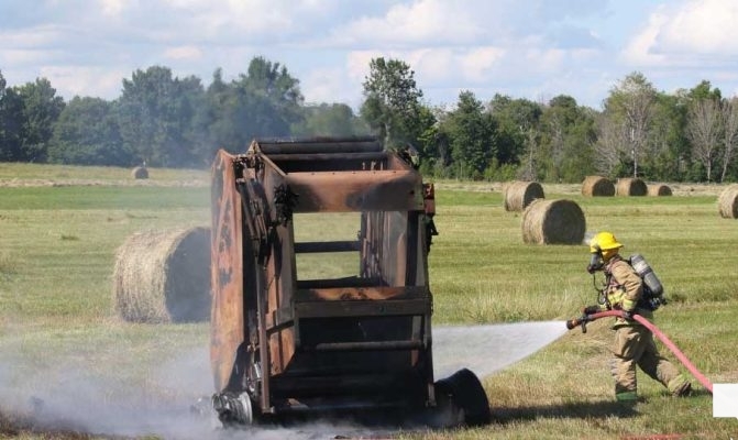 July 7, 2026 hay baler fire grafton2578