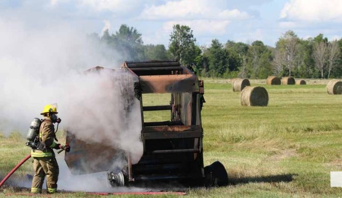 July 7, 2026 hay baler fire grafton2579