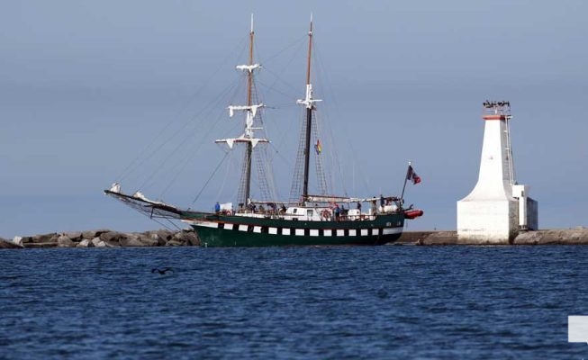 August 5, 2026 Fair Jeanne Leaving Cobourg Harbour3626